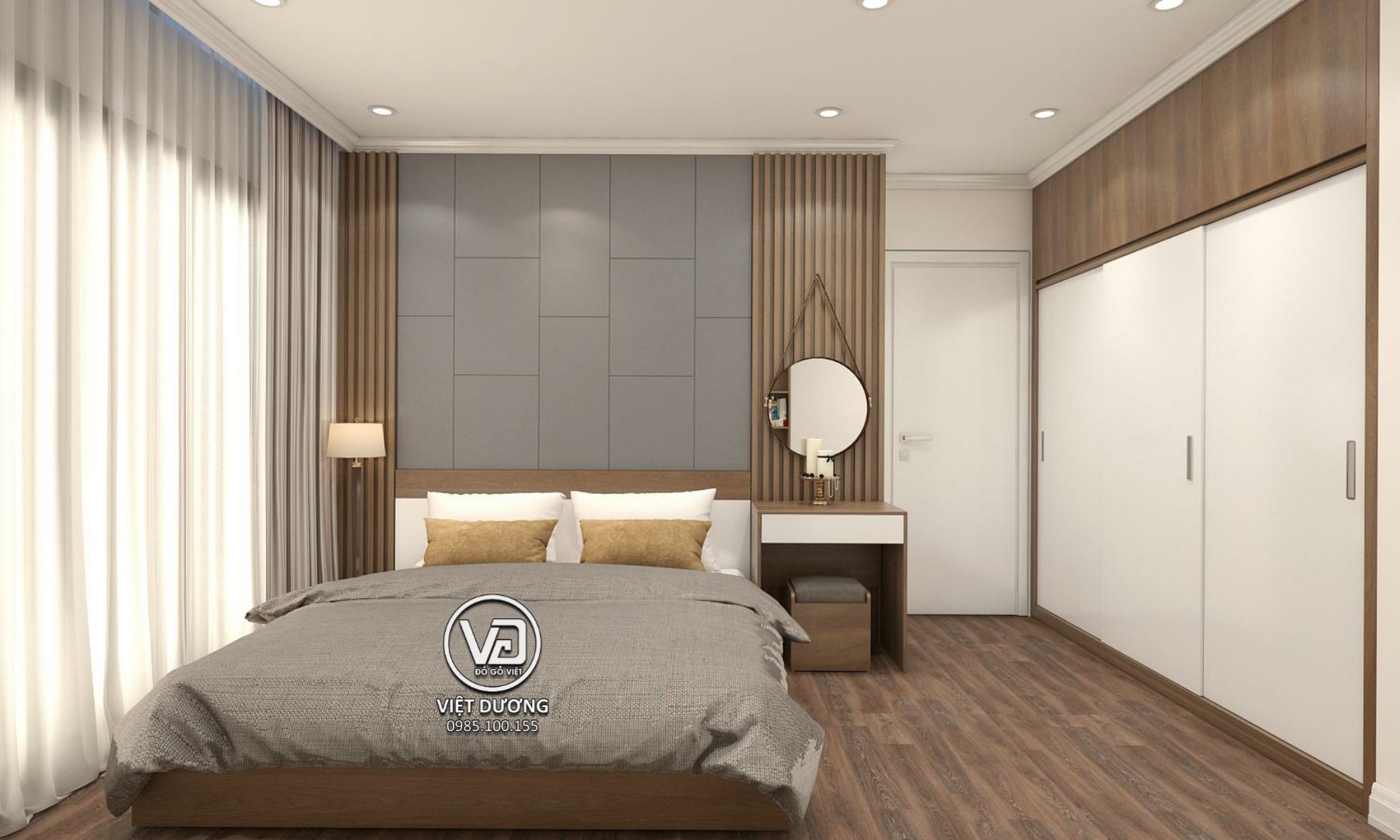 Triển khai thiết kế 2 phòng ngủ cho anh khách ở Gia Lâm
