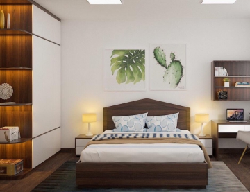 Xu hướng nội thất phòng ngủ hiện đại từ gỗ công nghiệp